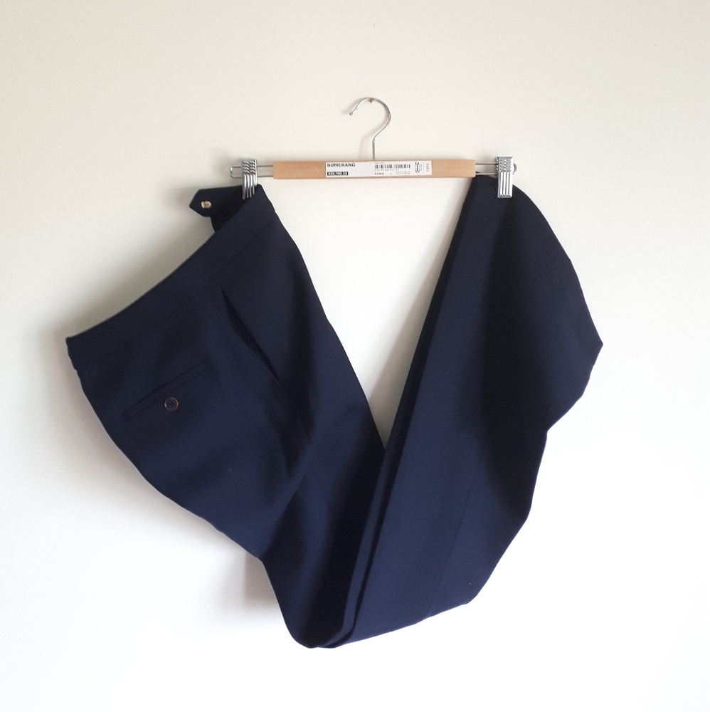 MASSIMO DUTI Navy Dress Pants Wide Long